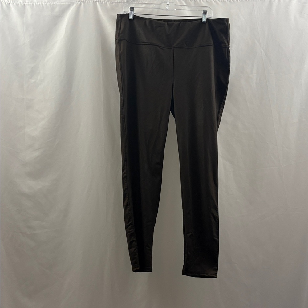 Seven Jeans 7 Dark Brown Faux Leather Leggings XXL